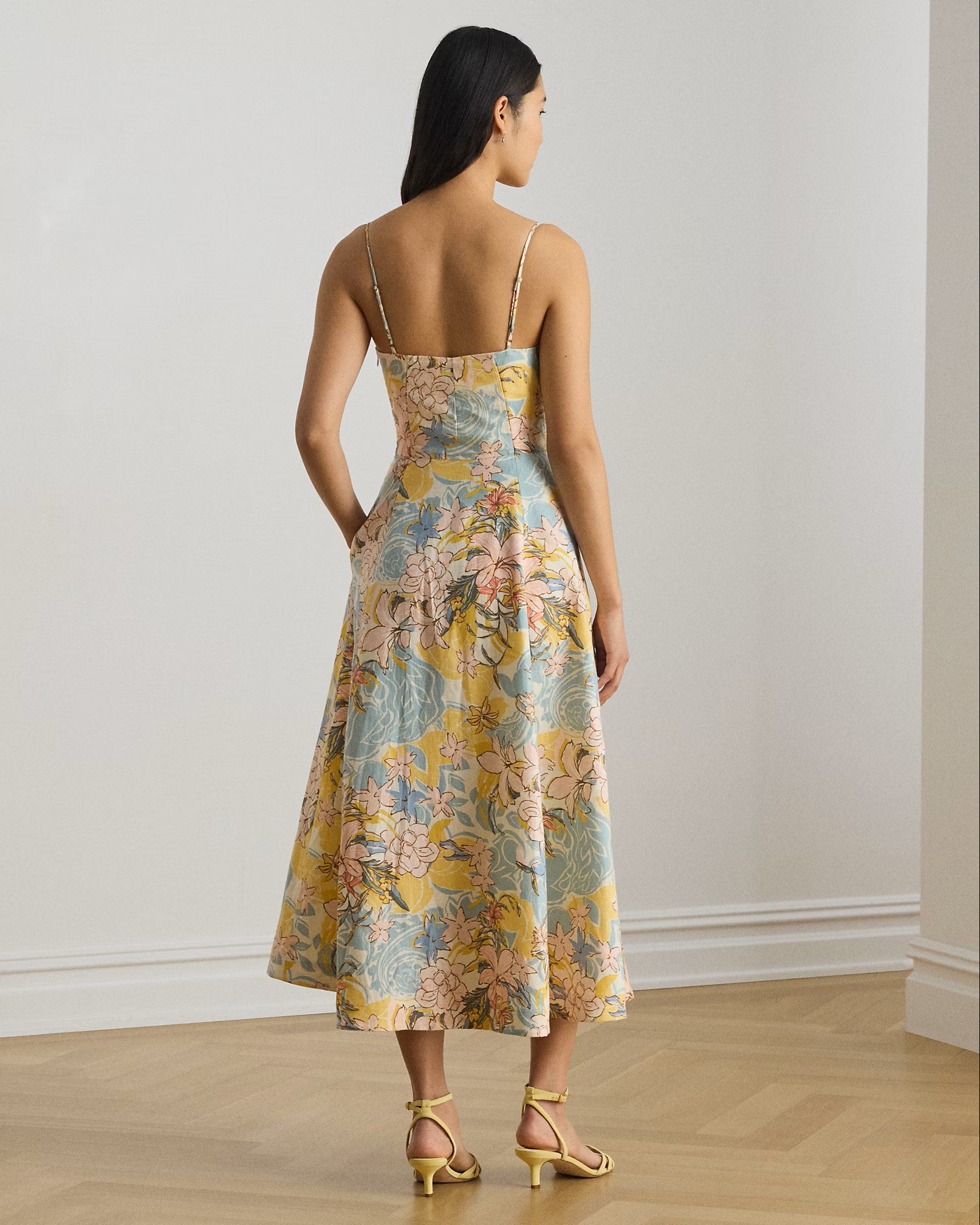 Floral Woven Classic Linen Dress