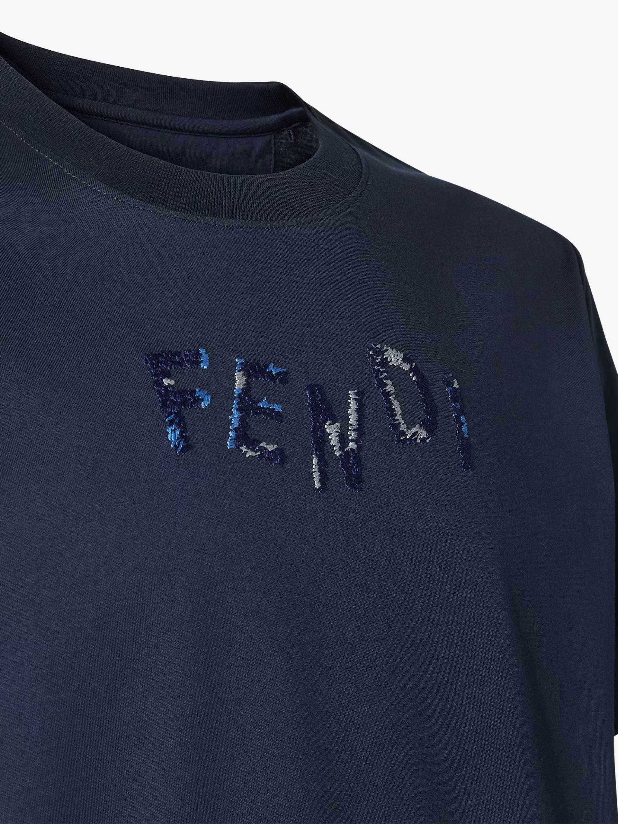 Crew Neck T-Shirt with Sequined Embellishments