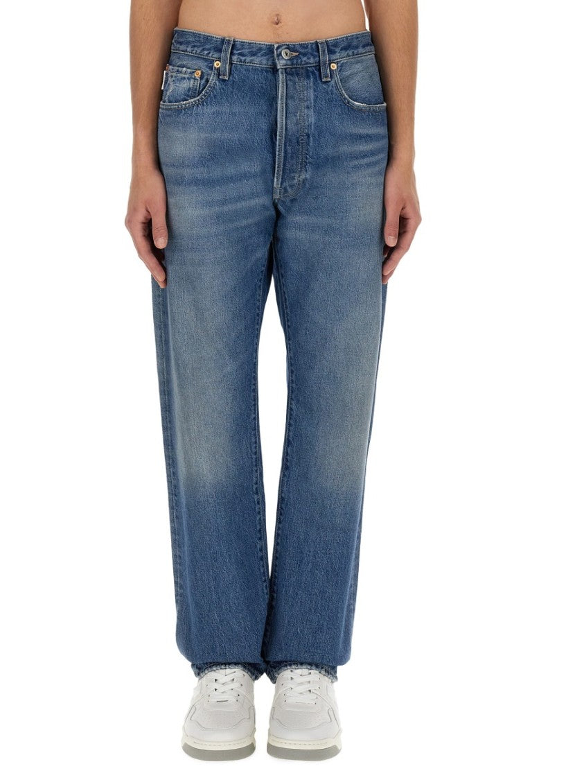 Classic Five-Pocket Denim Jeans With Logo Detail