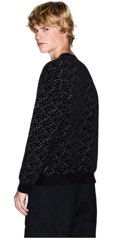 Geometric Pattern Crewneck Sweater