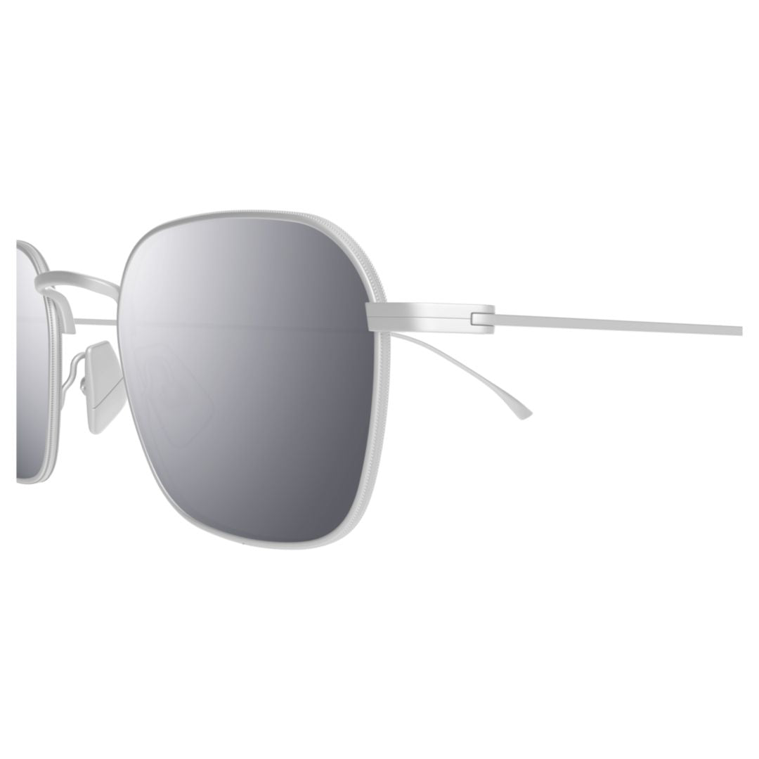 Mekala Minimalist Rectangular Sunglasses with Reflective Lenses