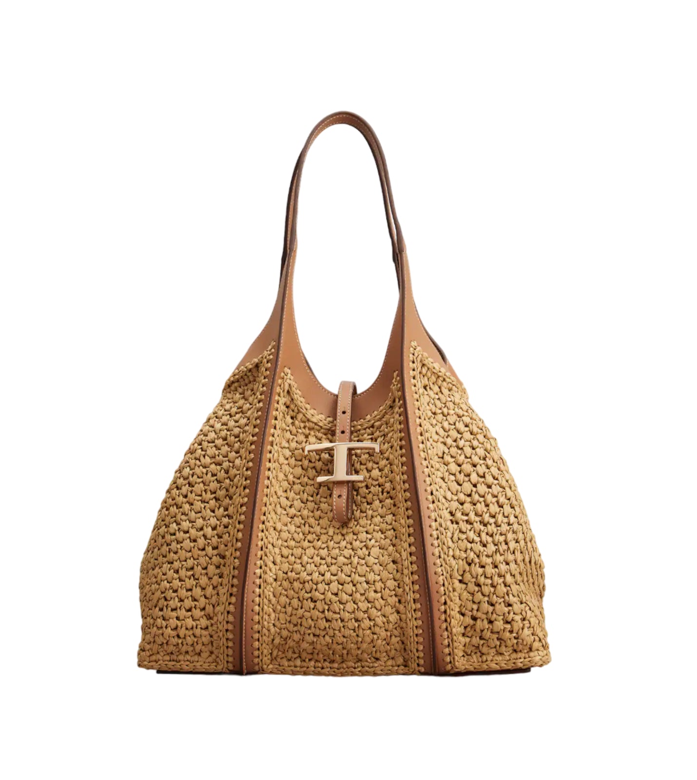 Yellow T Timeless Rattan Handbag