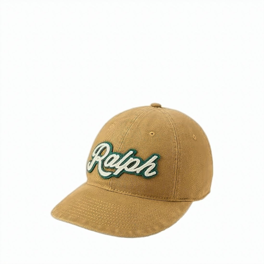 Curved Brim Cotton Cap with Leather Strap