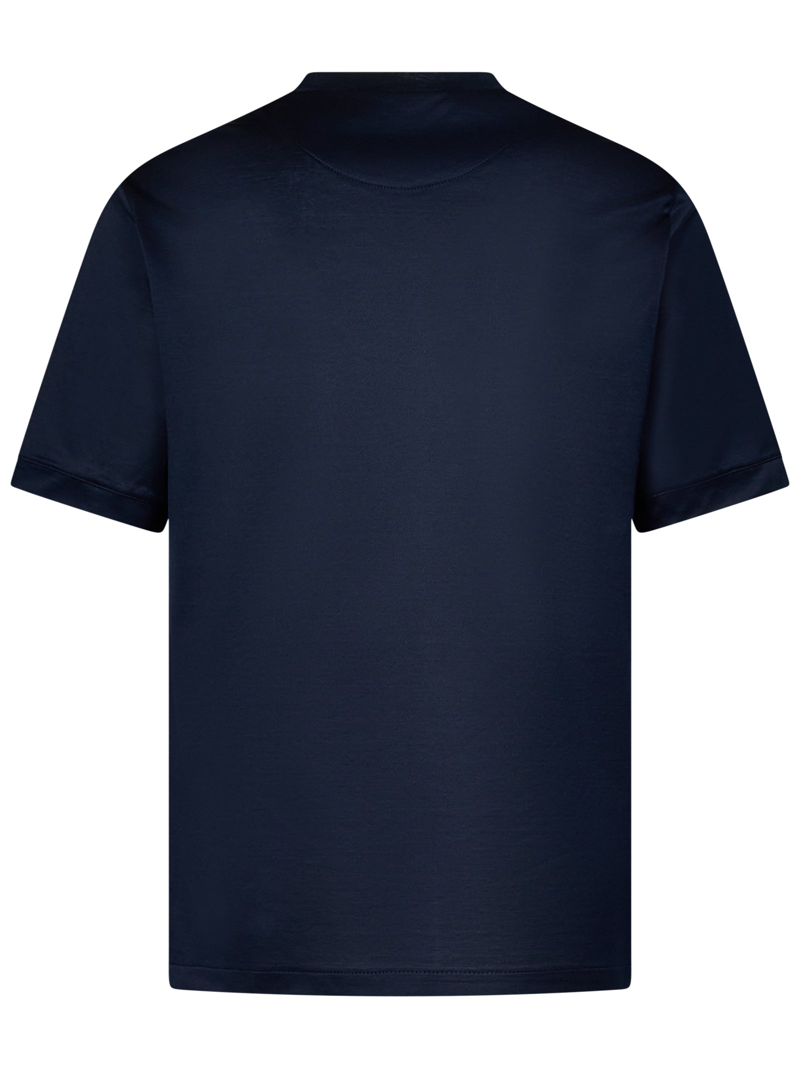 Classic Navy Blue Cotton T-Shirt With Design
