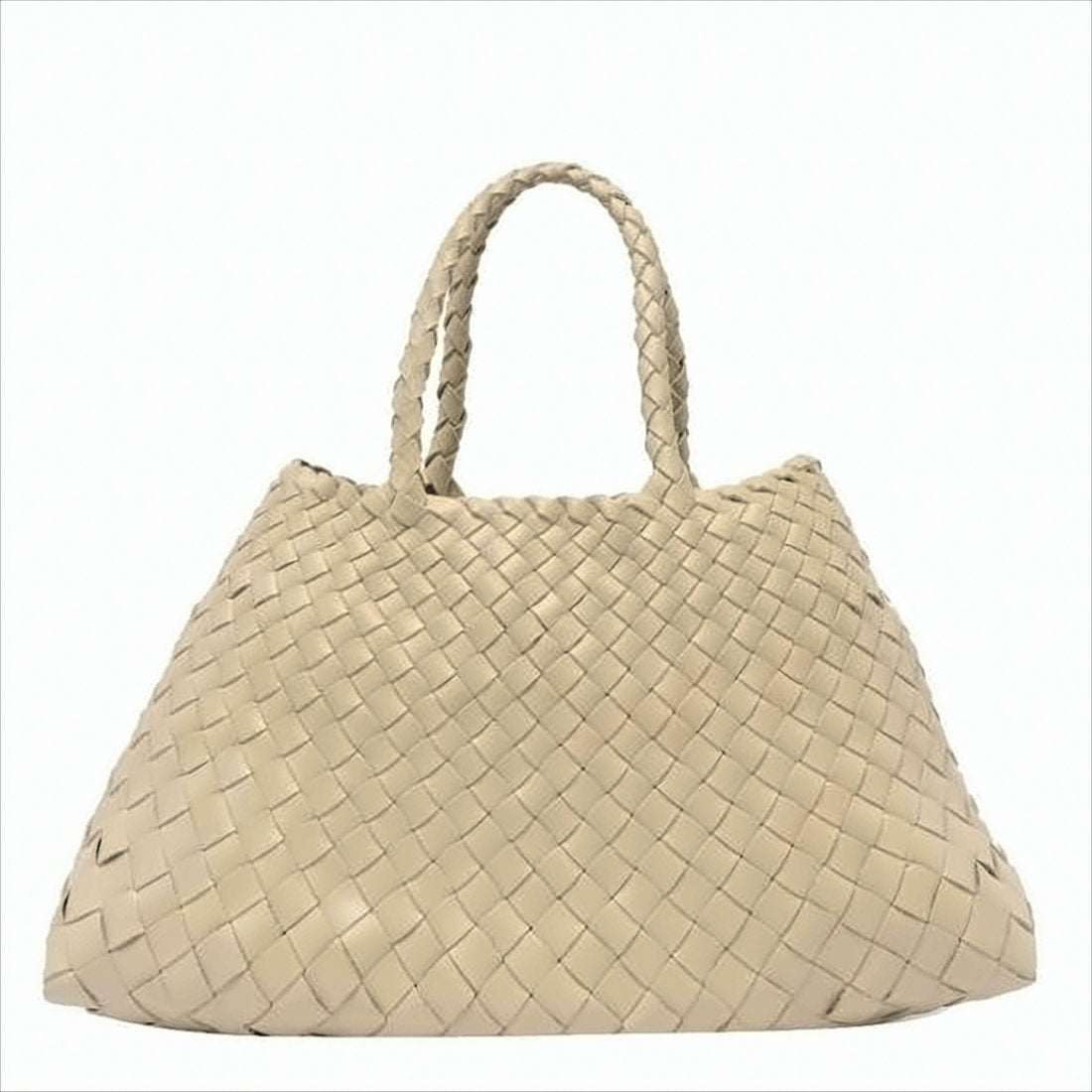 Woven Buffalo Leather Tote Bag