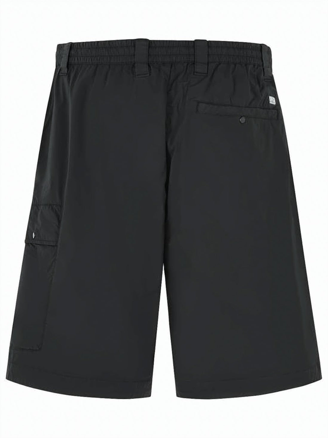 Shorts with Elastic Waistband and Flap Pocket