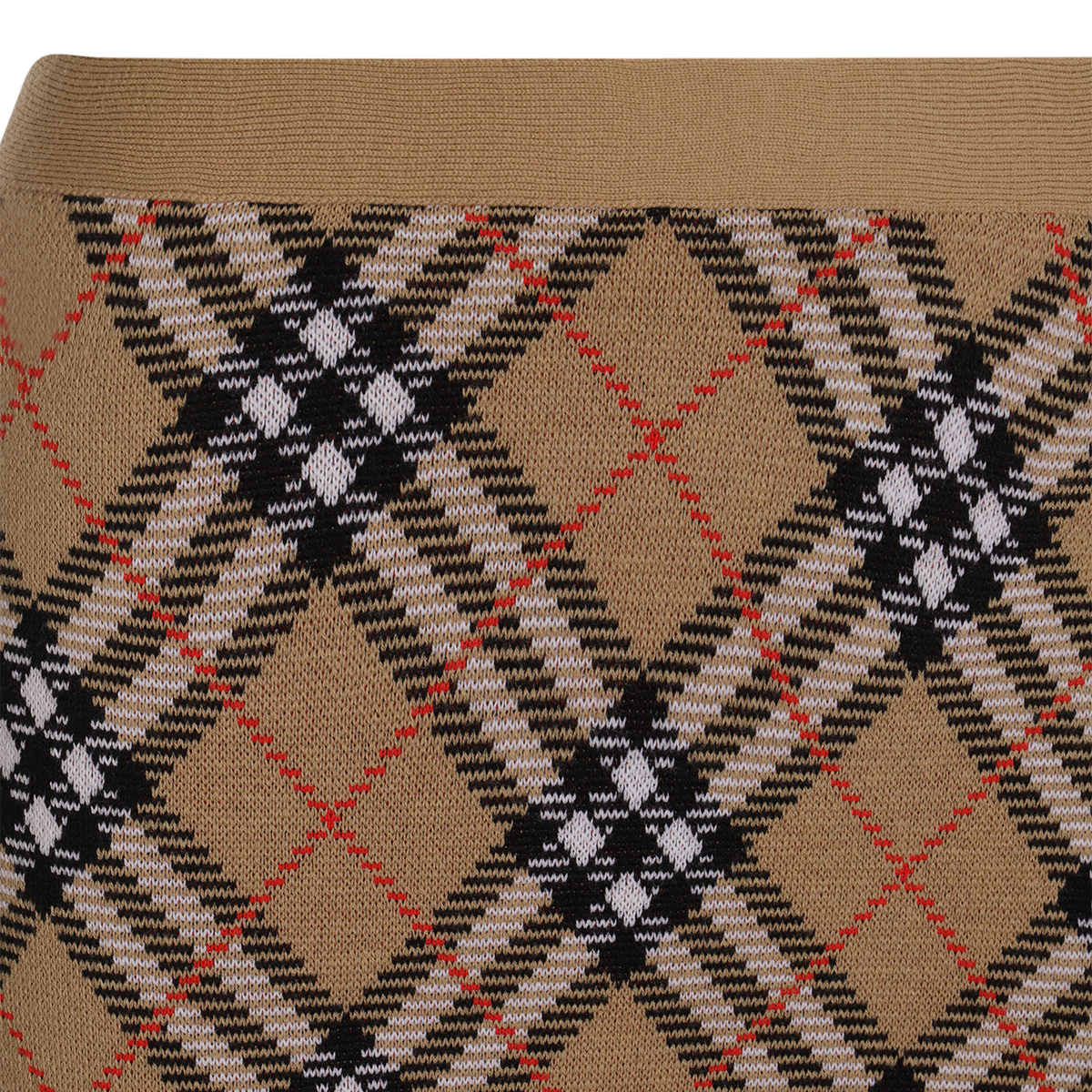 Knee-Length Skirt with Classic Checkered Pattern