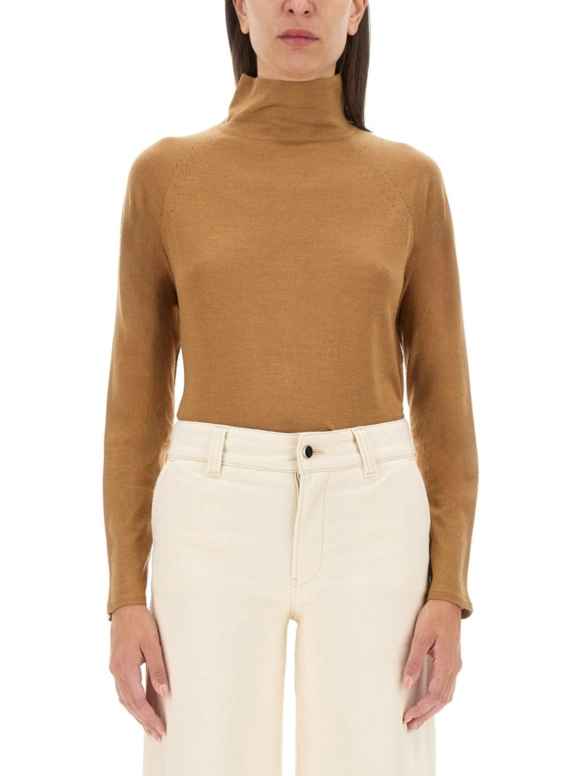 Smooth Cashmere-Silk Blend Turtleneck Shirt