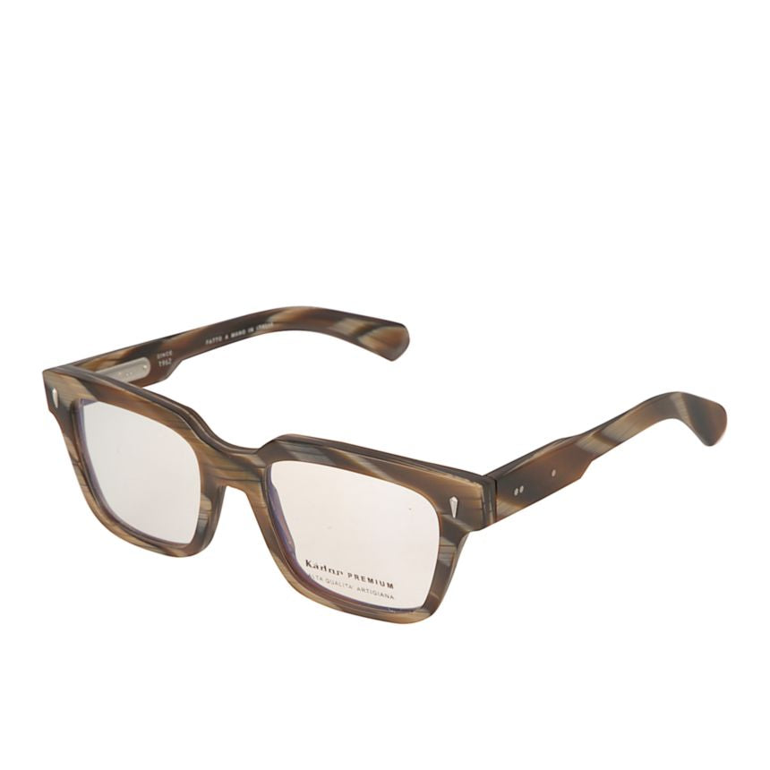 Premium 1 Rectangular Tortoiseshell Sunglasses with Metallic Accents