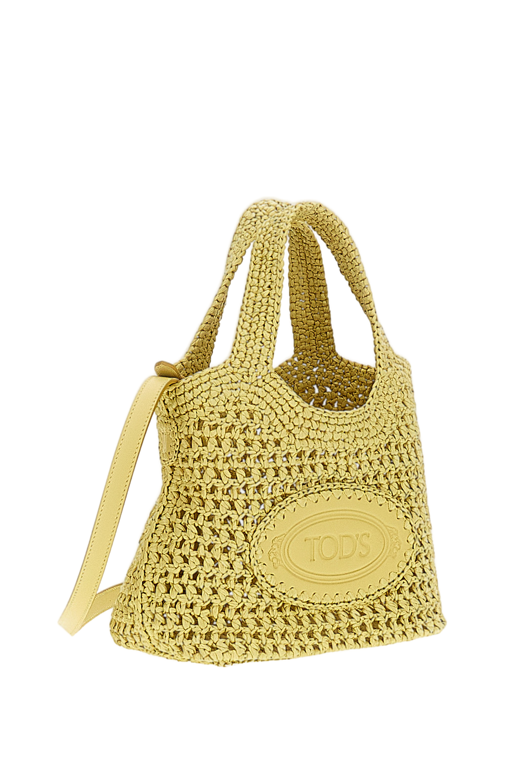 Yellow EBL Mini Raffia Bag