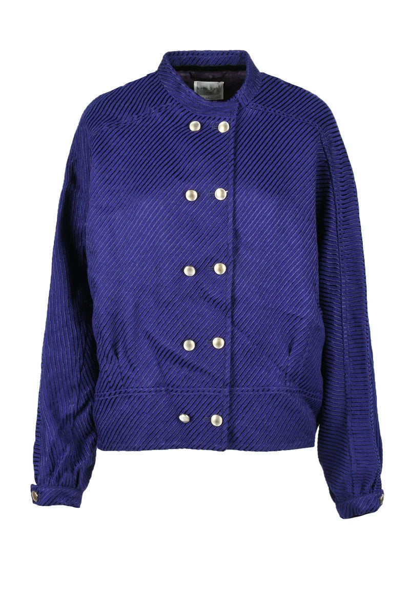 Unstructured Jacket Wool Viscose - Purple