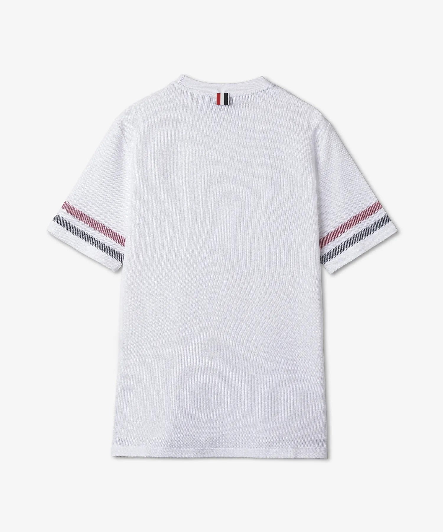Short-Sleeved T-Shirt with Striped Sleeve Accents