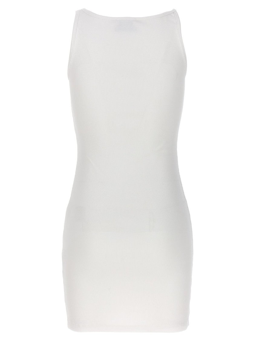 Logo Midi Dress – White