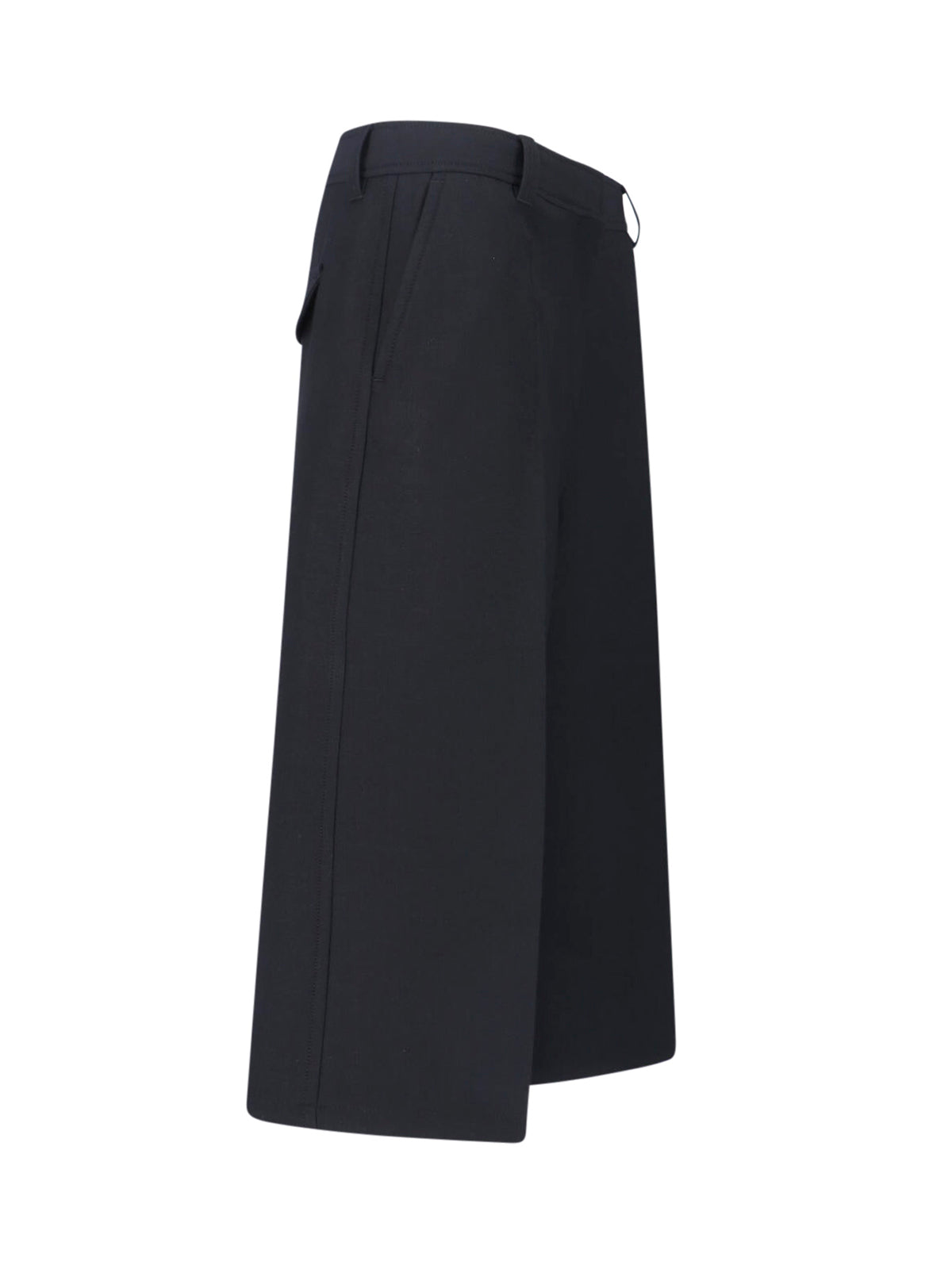Black Blaire Cropped Tailored Wool Trousers
