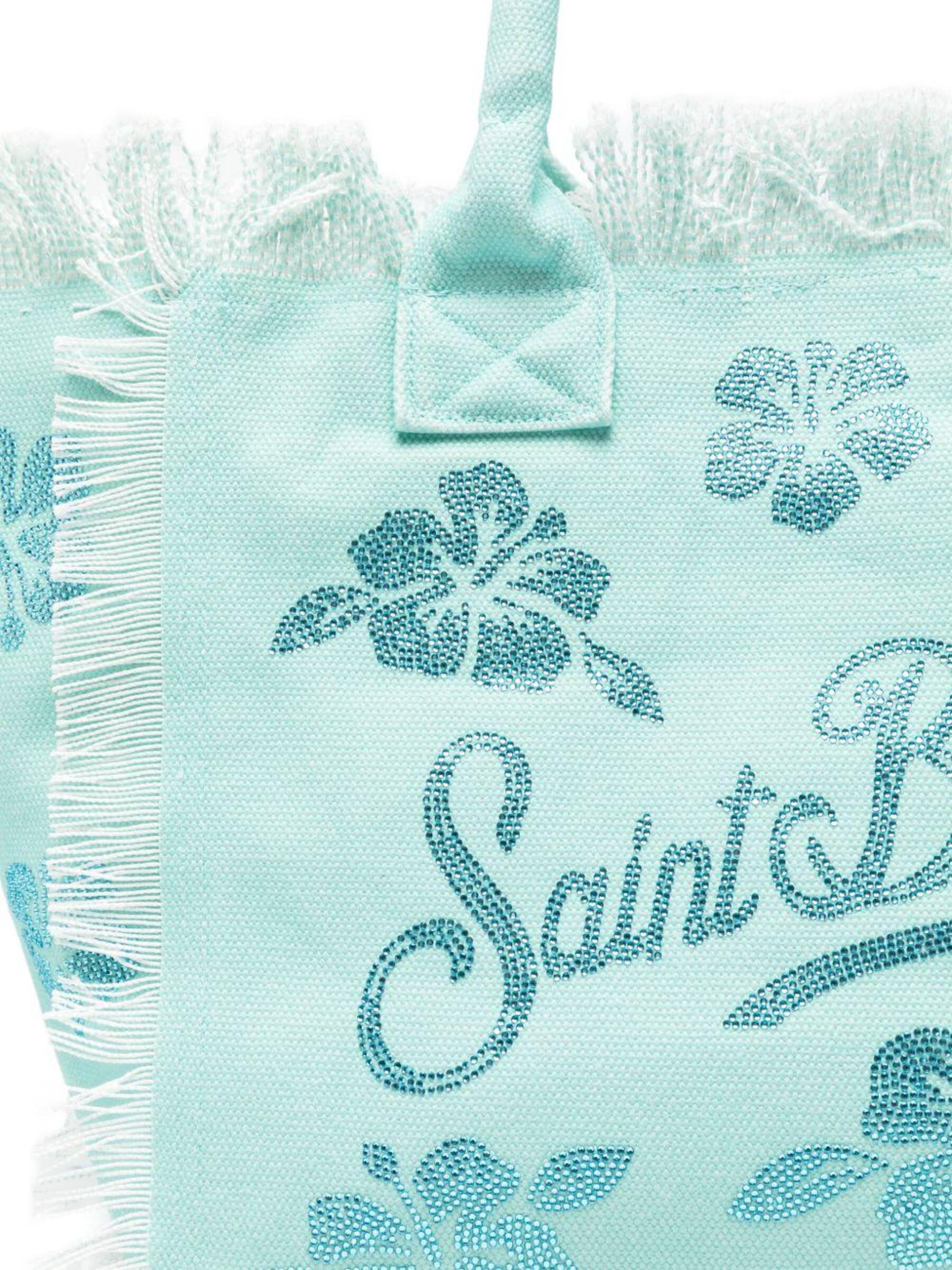 Spacious Floral-Patterned Tote Bag with Fringed Edges