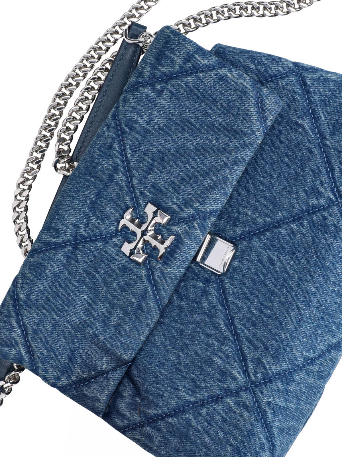 Blue Kira Quilted Cotton Bag