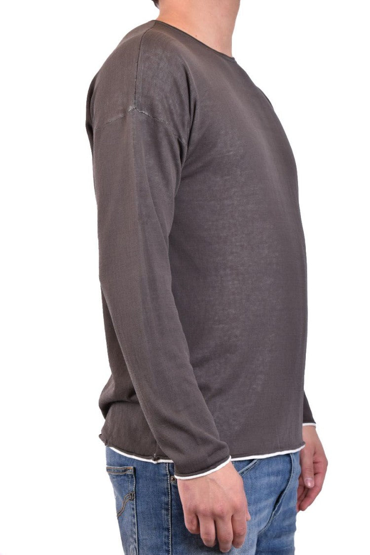 Green Cotton Knitwear Sweater