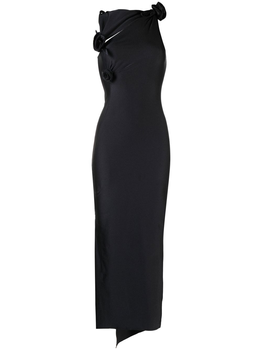 High Neck Asymmetrical Maxi Dress