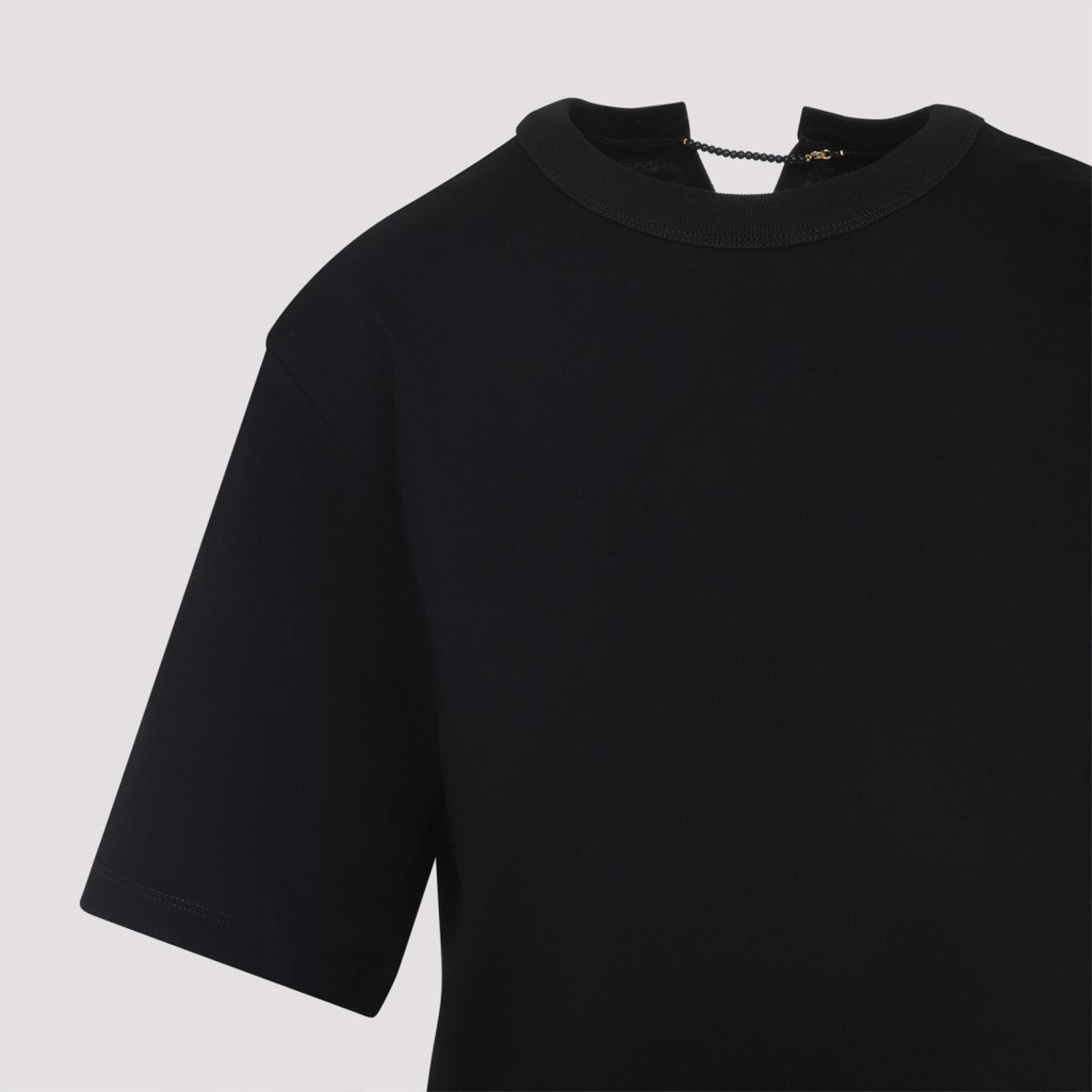 Relaxed Fit Cotton T-Shirt With Unique Neckline