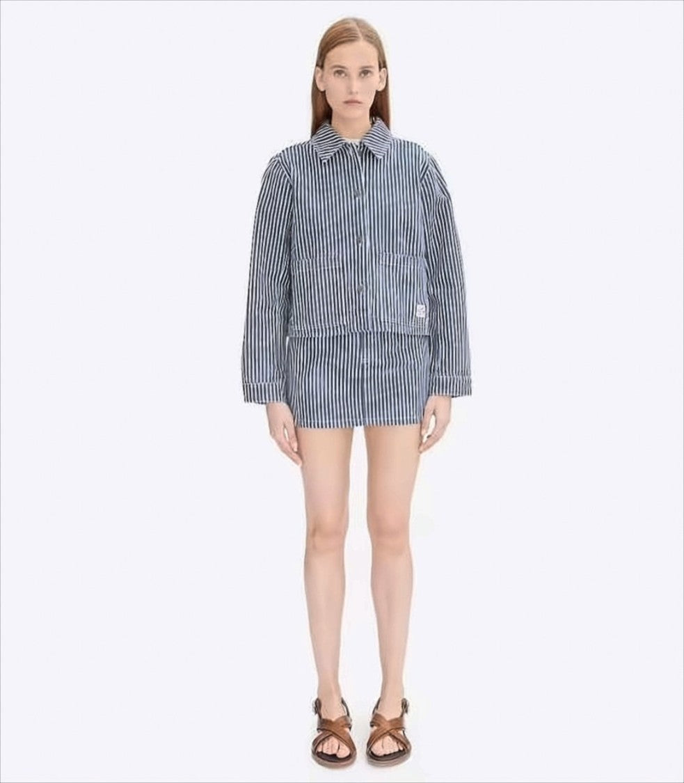 Cropped Cotton Blend Jacket