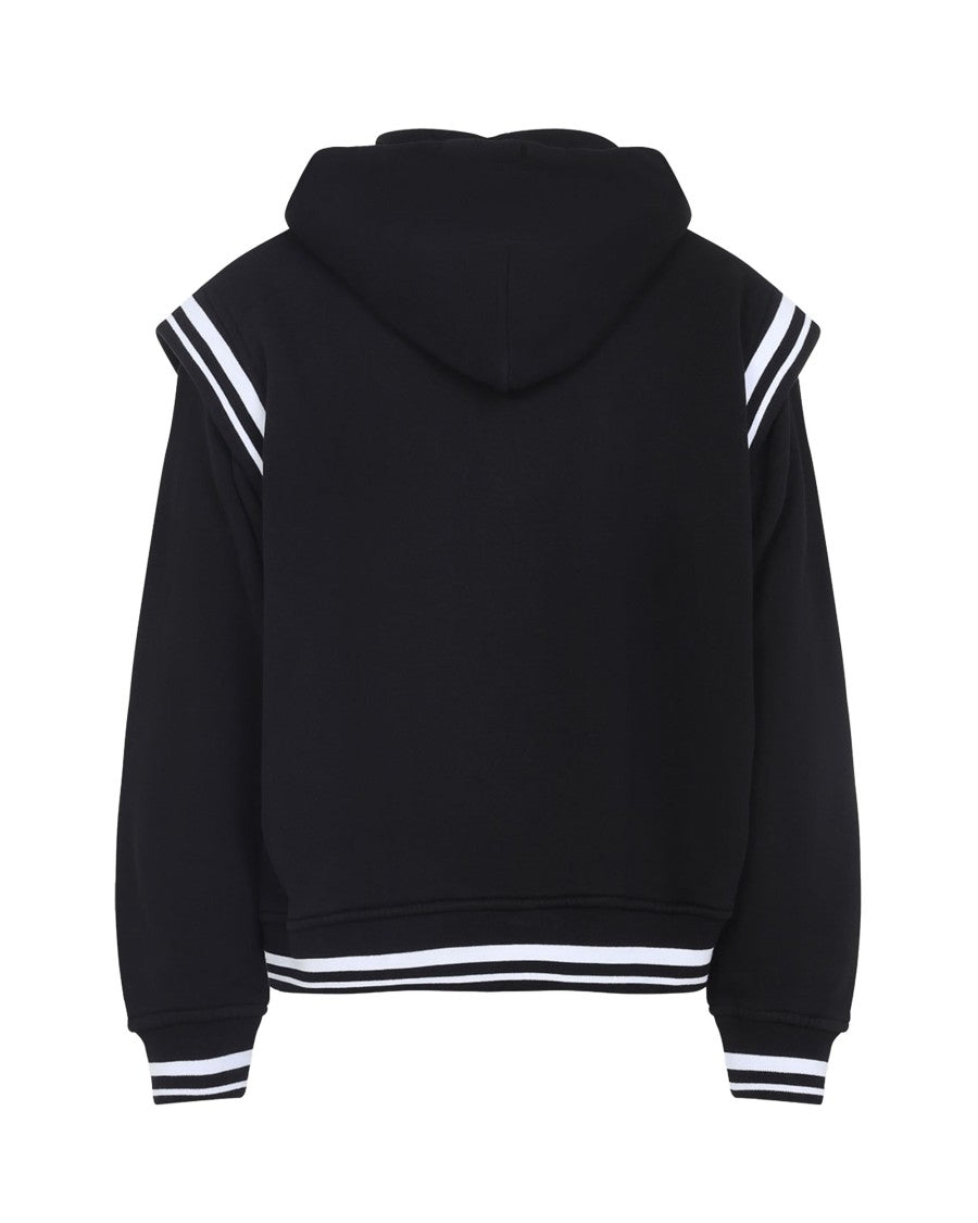 Fleece Varsity Jacket With Gothic Logo Patches