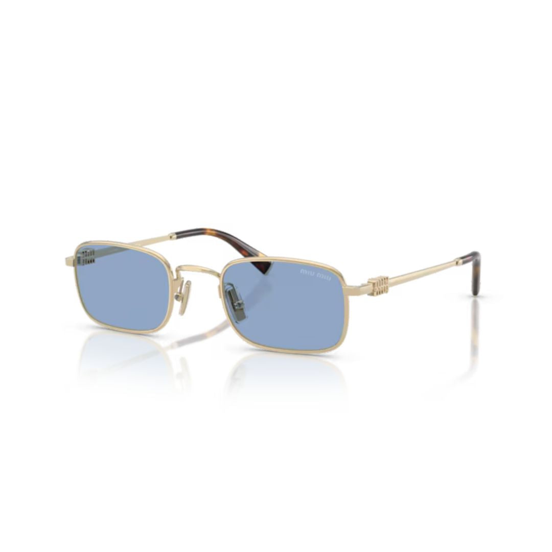 0mu A53s Rectangular Gold-tone Metal Sunglasses