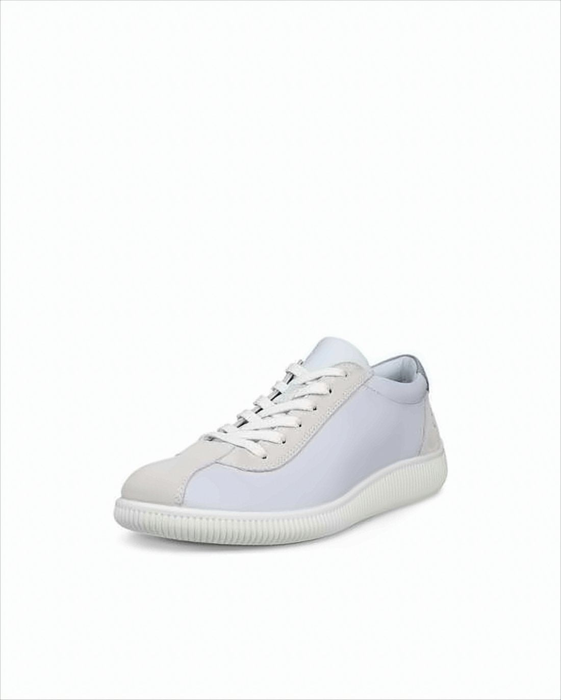 White Ecco Sneakers with Leather Upper