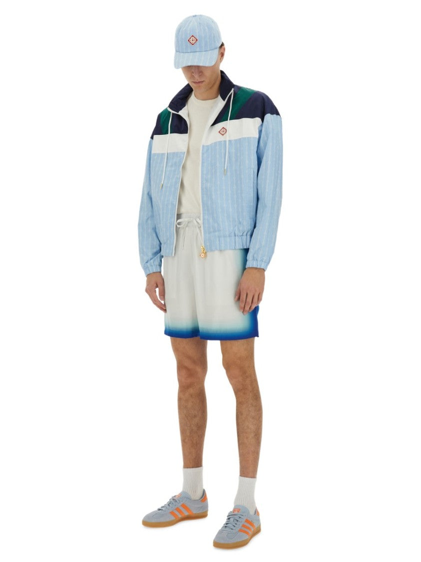 "Pinstripe Laurel" Track Jacket