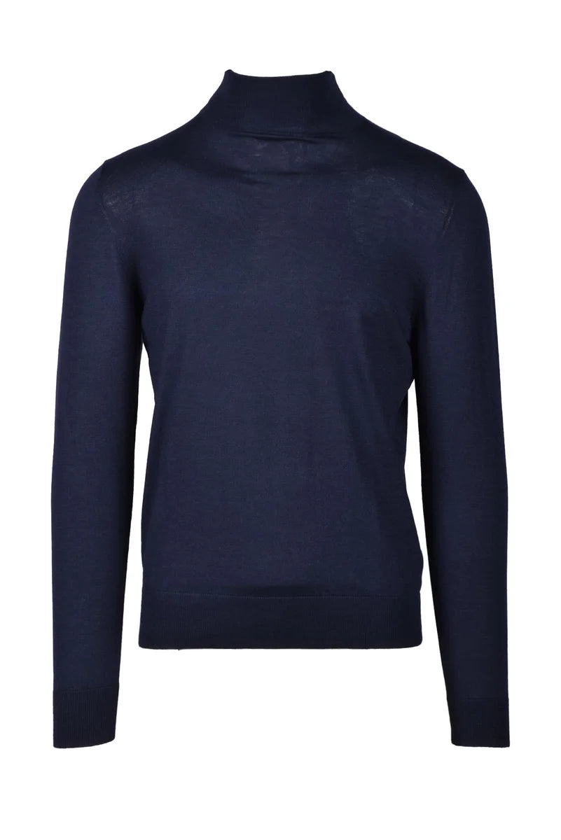 Men's Silk and Cashmere Sweater - Blue