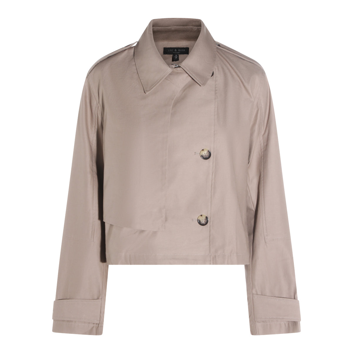 Cropped Jacket With Asymmetrical Closure