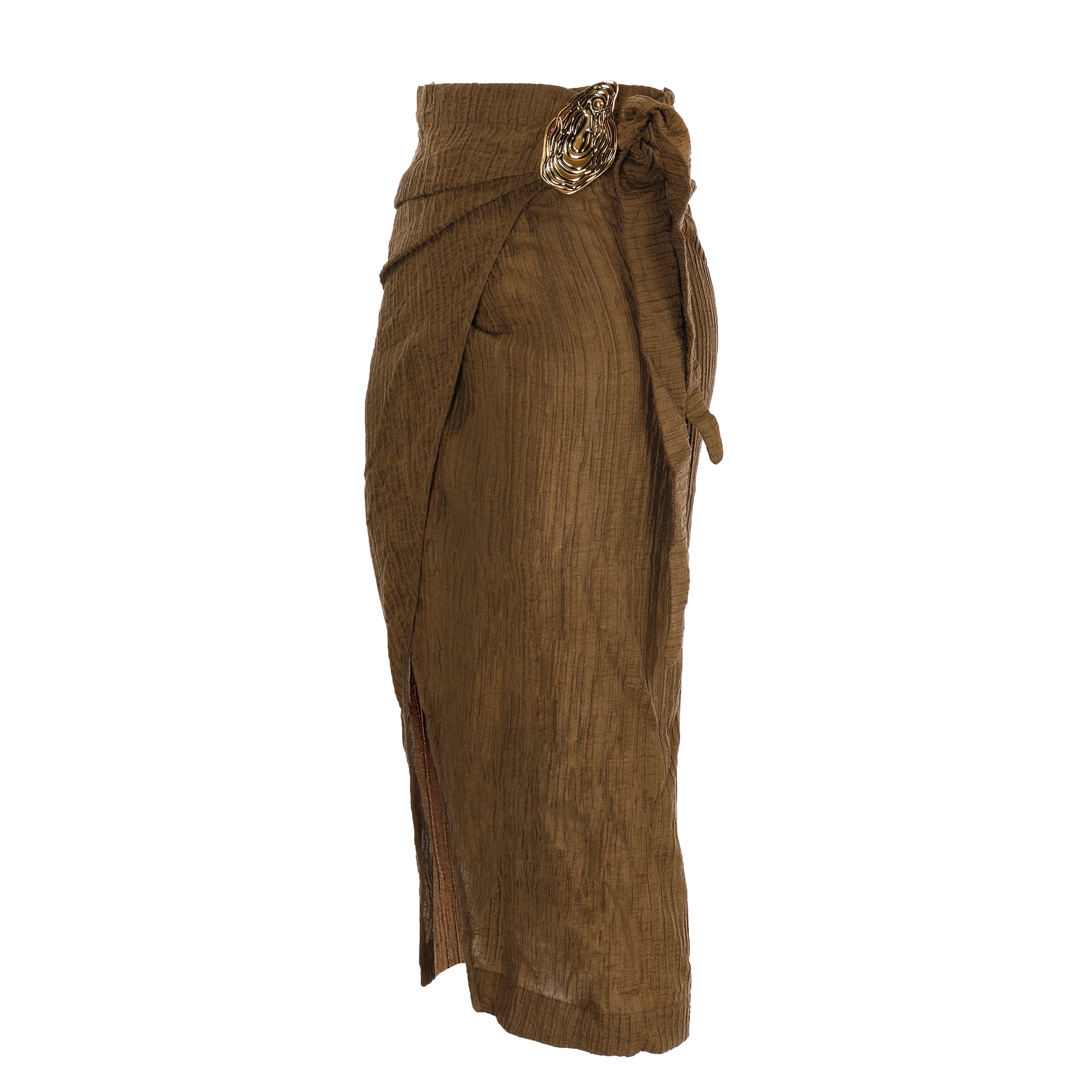 Midi Pareo In Textured Fabric