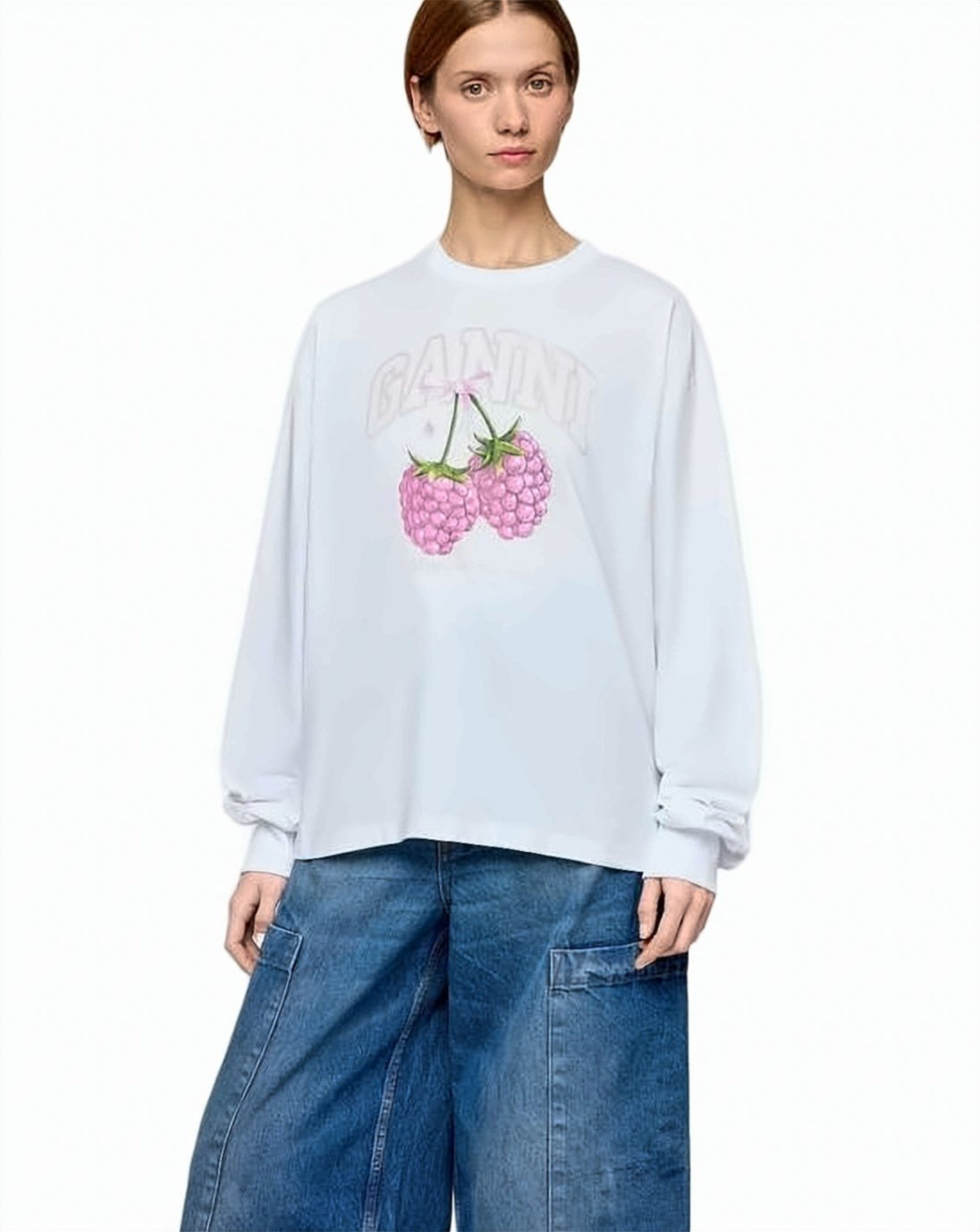 Relaxed Fit Long-Sleeve Shirt with Puff Sleeves