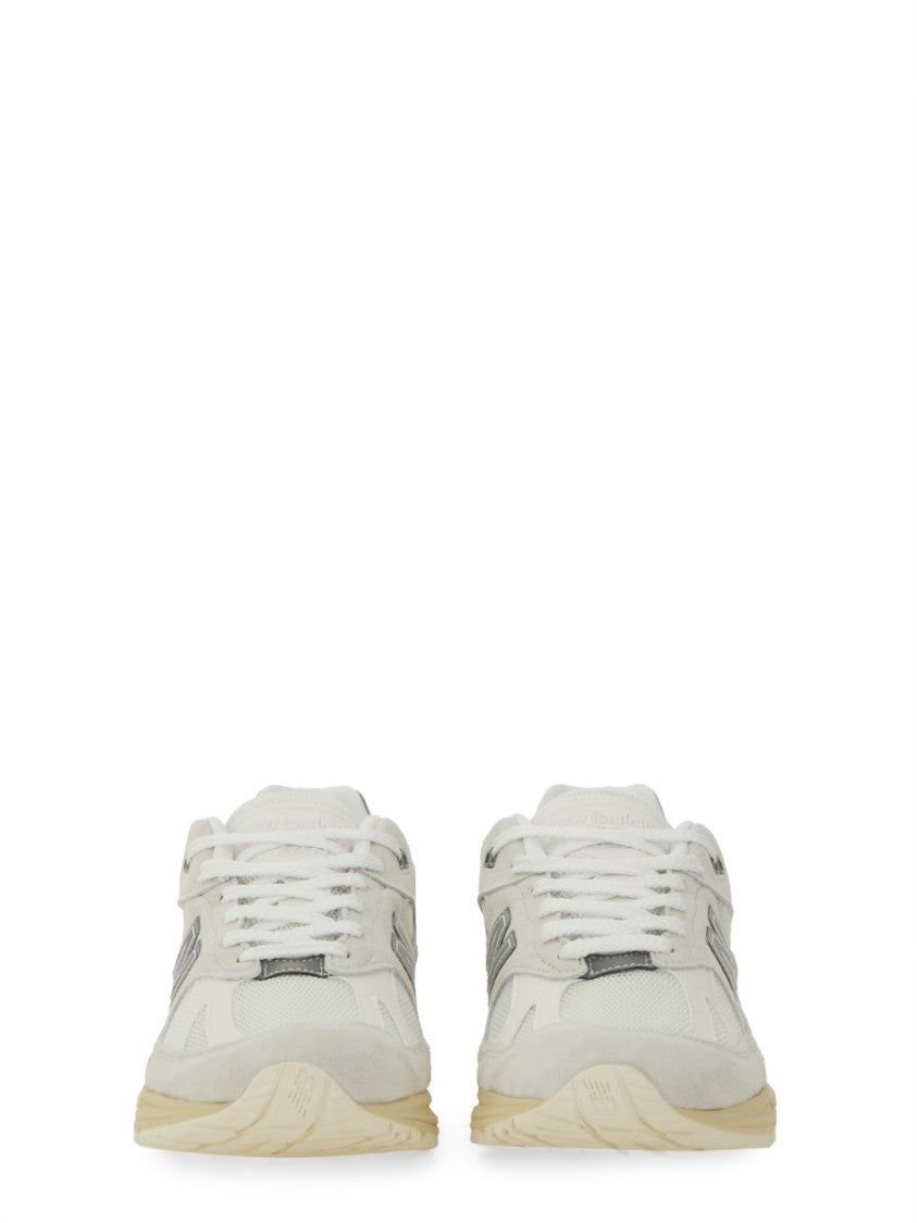 Sporty Pigskin And Mesh Sneakers With Cushioned Sole