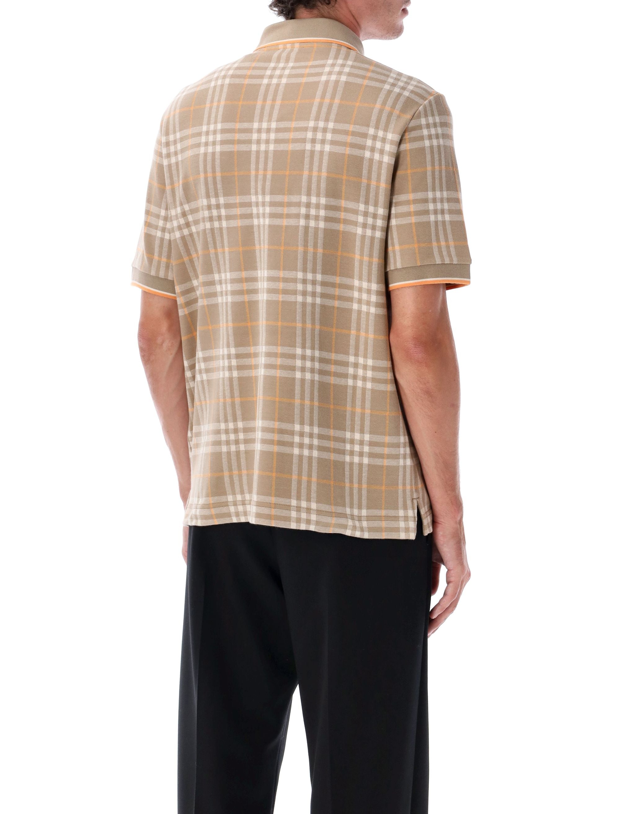 Broom Check Cotton Polo Shirt