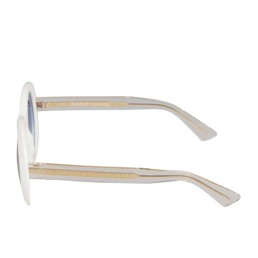 Audrey Large Round Frame Sunglasses with Gradient Blue Tint