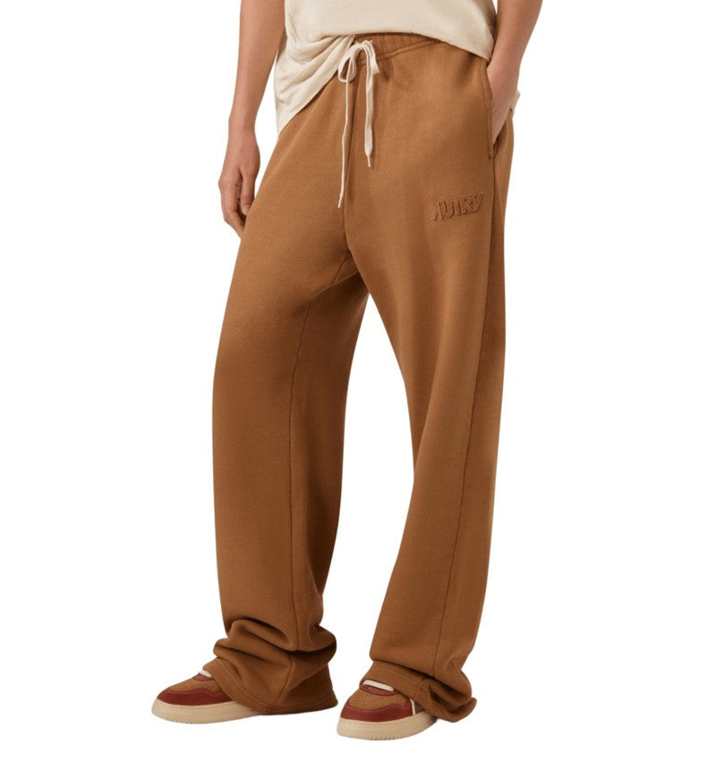 Relaxed Fit Brown Sweatpants with Drawstring Waist