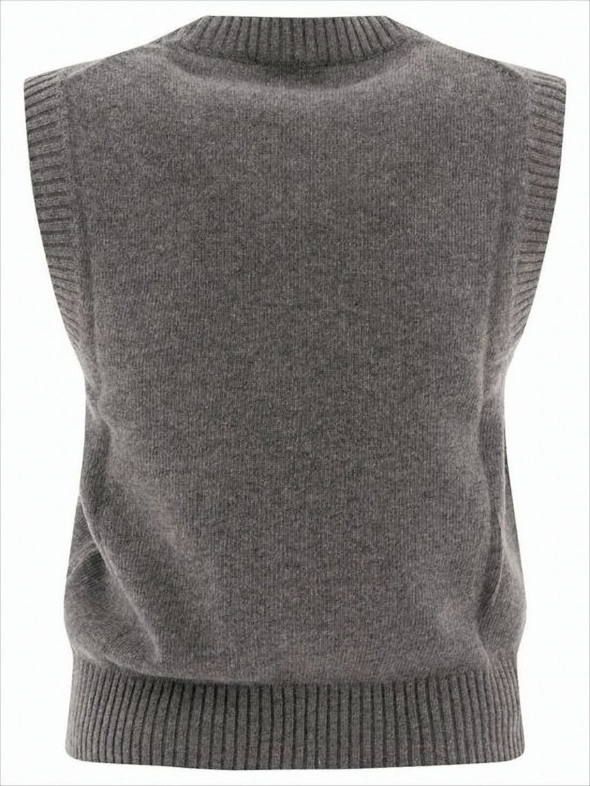 Ribbed Knit Vest With Eco-Conscious Message