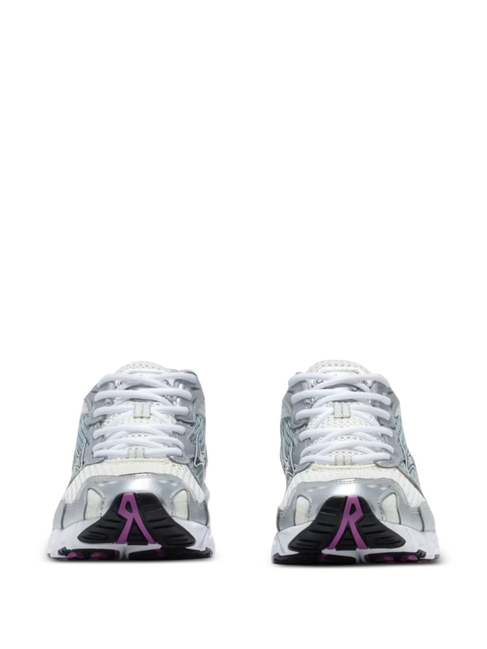 Lace-Up Sneakers With Aquamarine Mesh