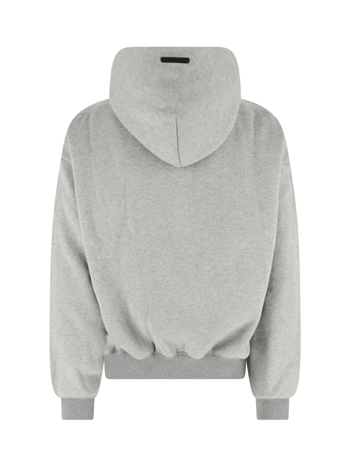 Grey Relaxed Cropped Kangaroo Pocket Hoodie