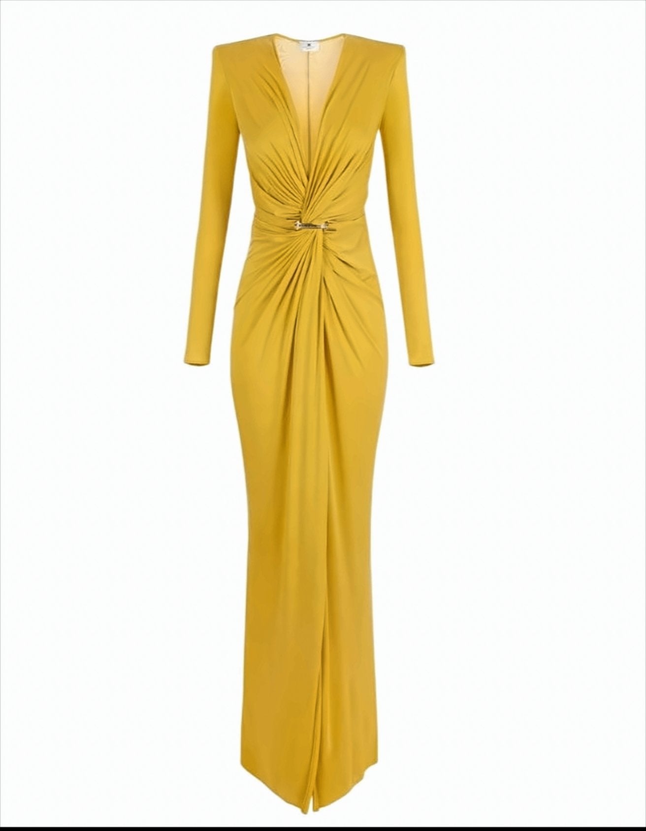 Red Carpet Dress In Cupro Jersey With Jewel Logo