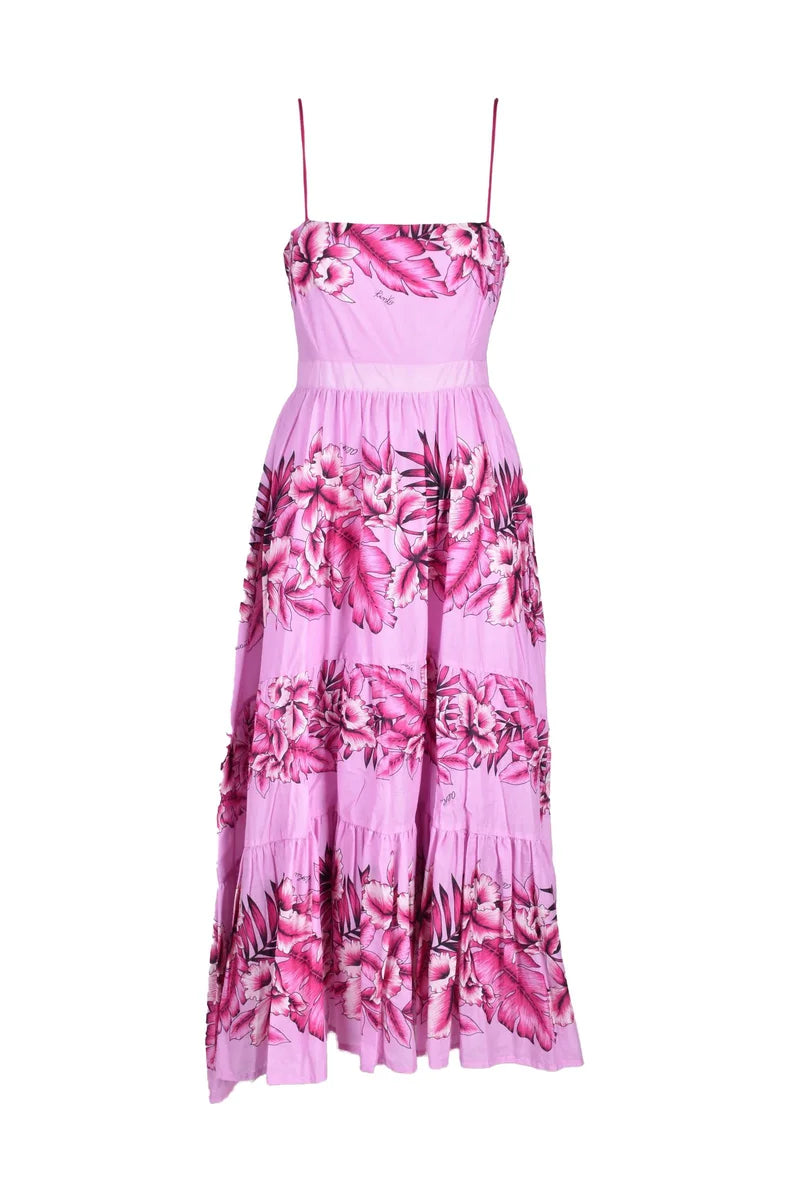 Long Dress Cotton Fuchsia/Pink