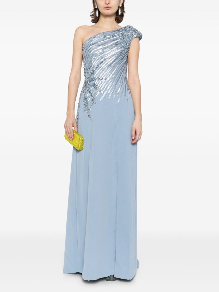 One Shoulder Sequin Long Dress