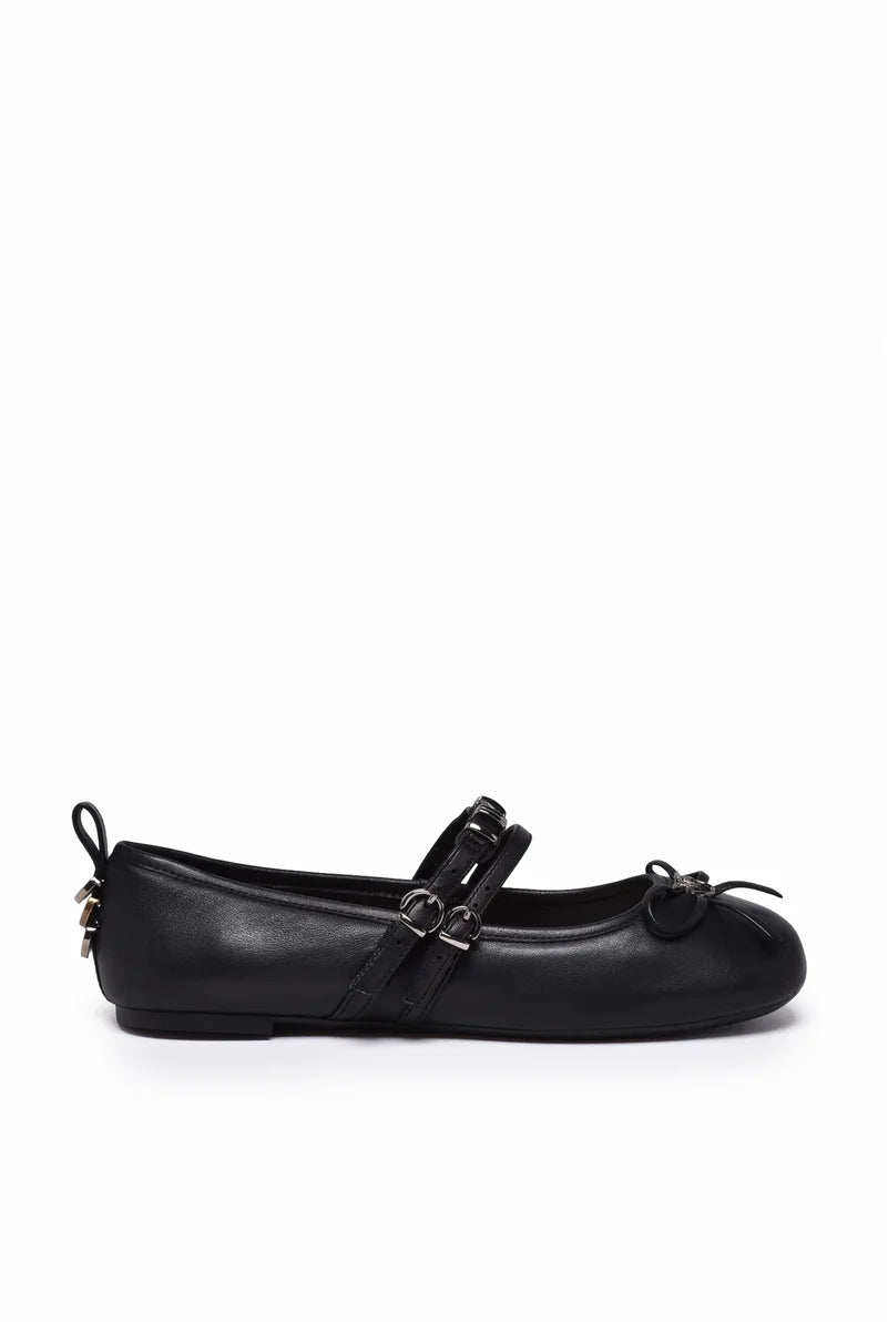 Leather Ballerinas - Black