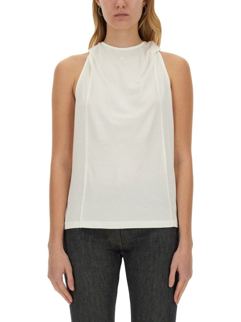 Relaxed Fit White Top