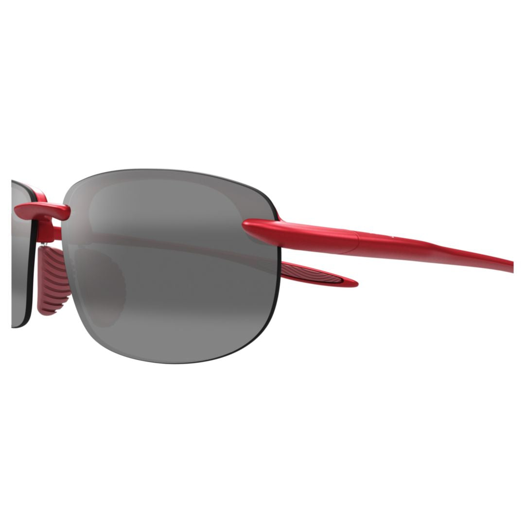 Hookipa Ultra Af Rimless Red Plastic Sunglasses with Rectangular Grey Lenses