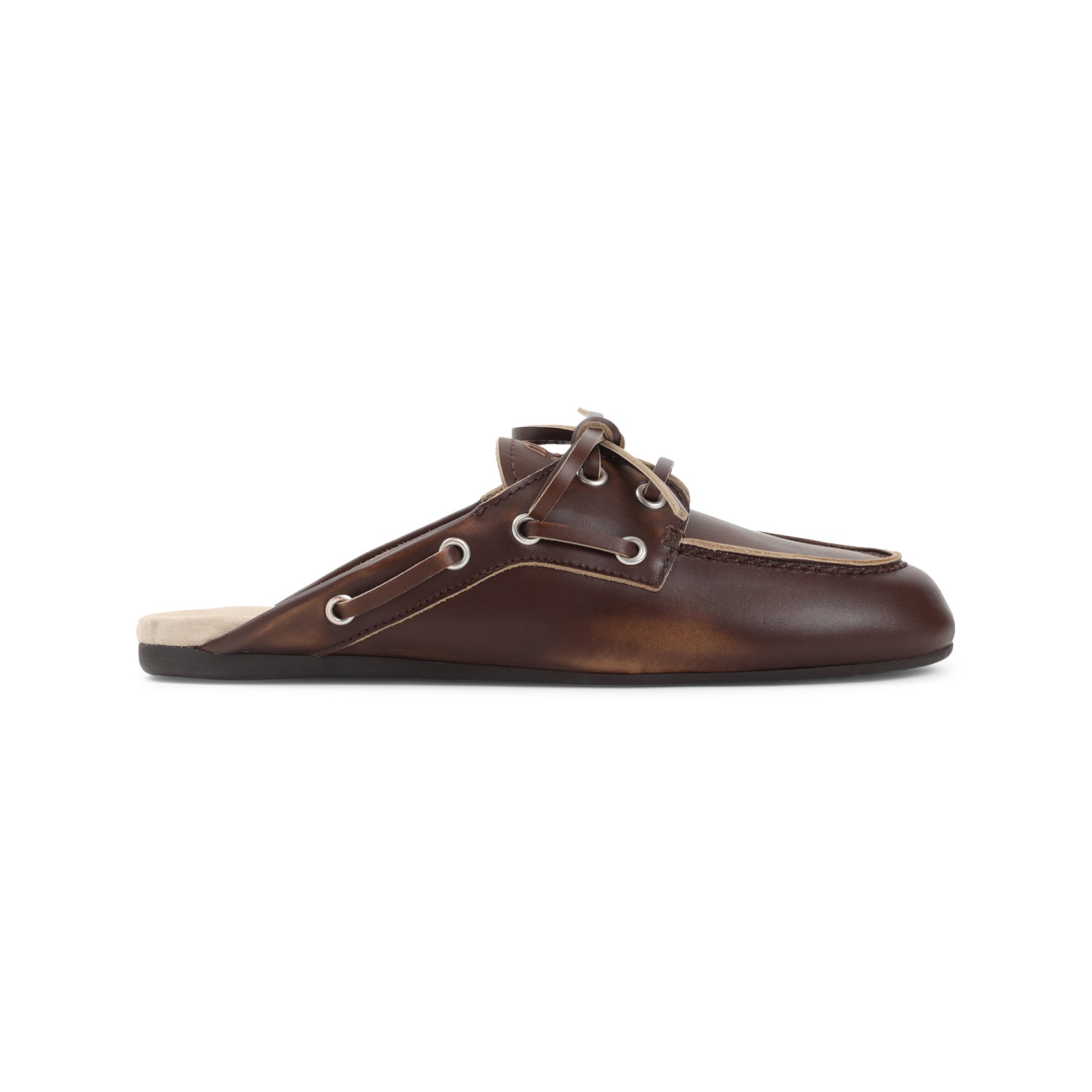 Bespoke Calf Leather Slippers with Lace-Up Accents
