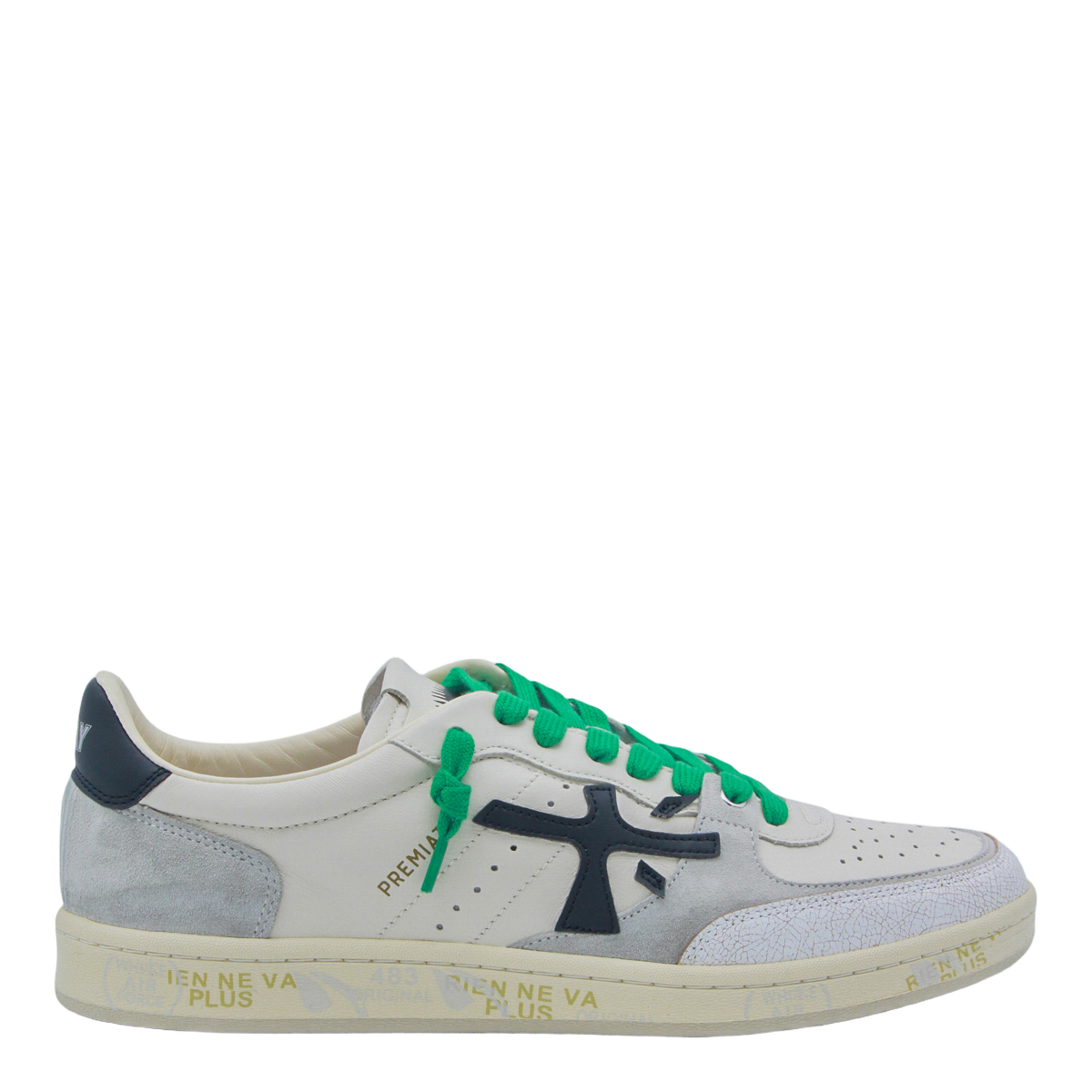 Low-Top Sneakers with Suede Overlays