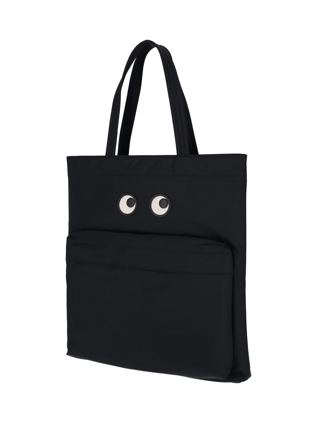 Nylon Tote with Leather Trims