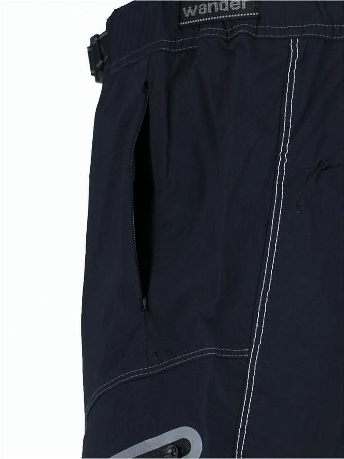 Functional Black Shorts with Adjustable Belt