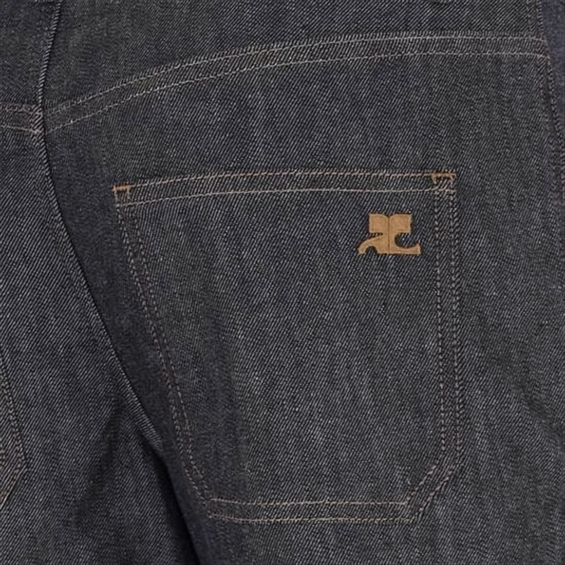 High-Waisted Flared Denim Jeans With Contrast Stitching